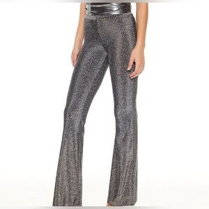 🌺 BLING! Rhinestone Fishnet Pants Aurora Borealis Iridescent Women’s S